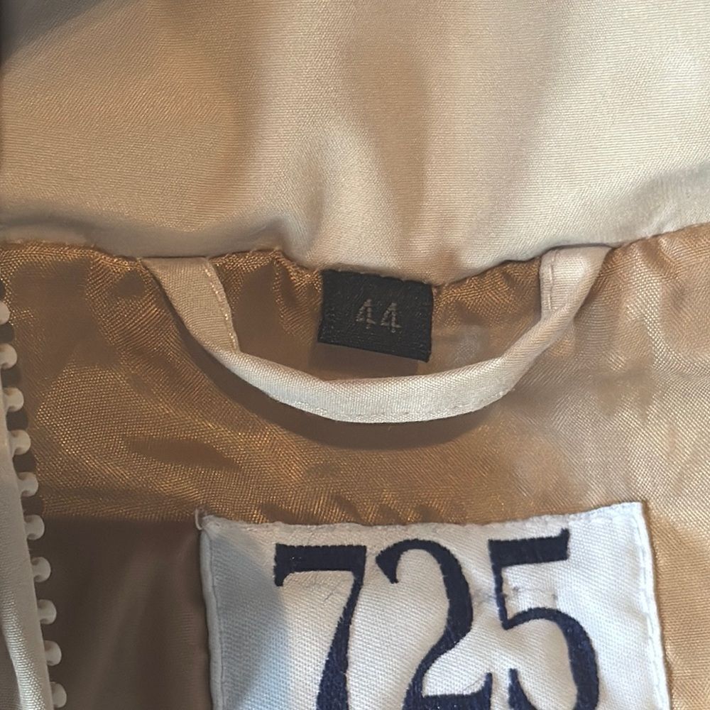 Vintage Beige Hooded Puffer Coat 725 Originals Mid Length Size EU44 (L/XL) *READ - Picture 10 of 15